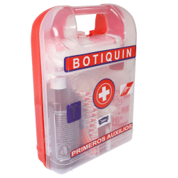 BOTIQUIN LONCHERA ROJO TRASPARENTE COMPLETO