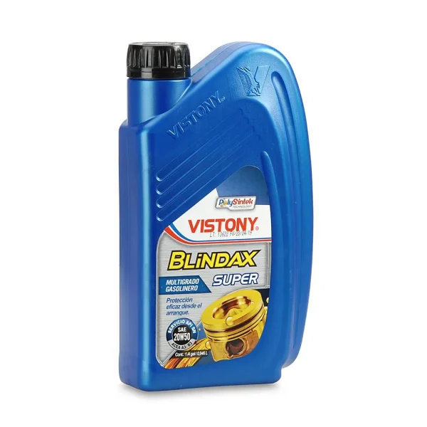 ACEITE VISTONY BLINDAX SUPER CARRO GASOLINA 20W50 API SN DE 1/4 GAL