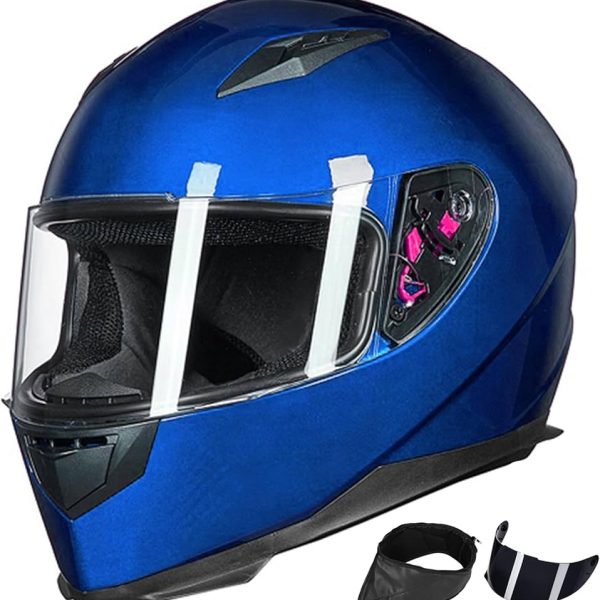 CASCO CON BUFANDA ROJO NEGRO AZUL
