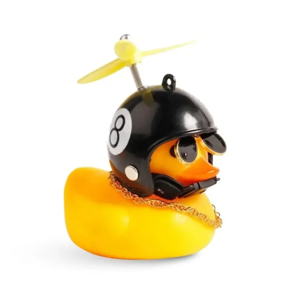 PATITO DECORATIVO LUZ LED Y CASCO